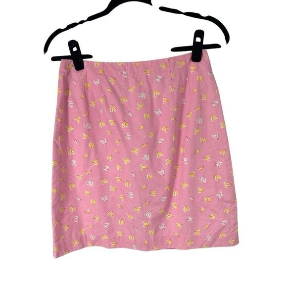 Lilly Pulitzer Pink Firefly Mini Skirt Vintage White Label Sz 4 - Picture 1 of 6